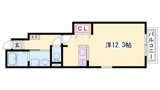 エスターブレA【102号室】の間取り