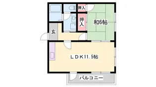 船場スカイハイツ【6階】の間取り