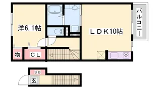 クラージュKS【2階】の間取り