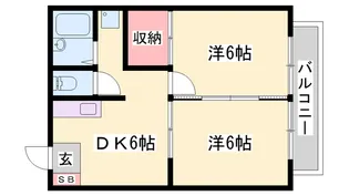 メゾンK・C田寺【2階】の間取り