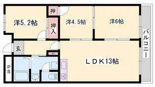 グランレナジア姫路【2階】の間取り