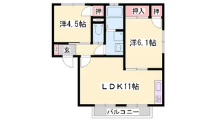 ディアス妻鹿駅前【202号室】の間取り