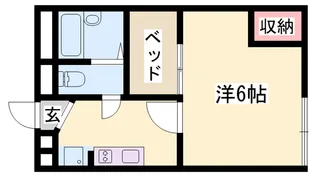 レオパレスサニーハイツ【1階】の間取り