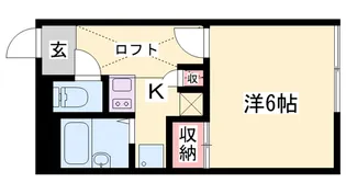 レオパレスMACS INAMI【109号室】の間取り