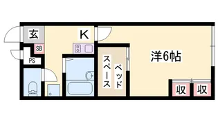 レオパレスイーグル【2階】の間取り