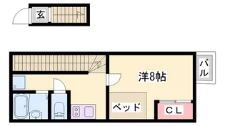 レオパレスドミール細江N参番館【107号室】の間取り