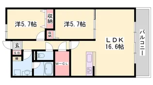 ブラン ジュール【3階】の間取り