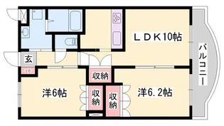 ソレイユ妻鹿【2階】の間取り