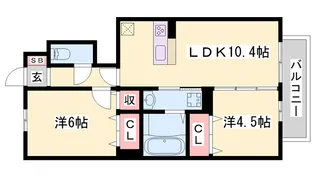 estasia B棟【1階】の間取り