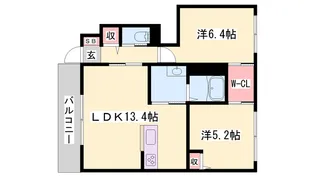 シャーメゾン阿保【1階】の間取り