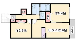 ソレイユ高浜【1階】の間取り
