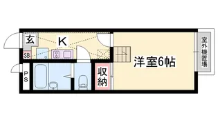 レオパレスサンライト【206号室】の間取り