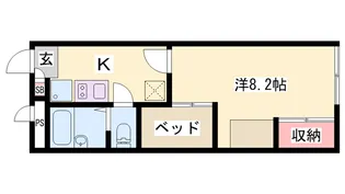 レオパレスサンアルファ【1階】の間取り