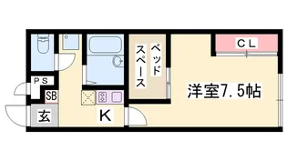 レオパレスPALCOURT曹操【205号室】の間取り
