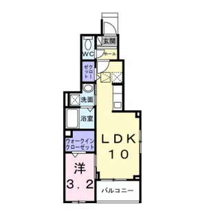 ヴェルデ・フレスコ【1階】の間取り