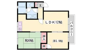 グリーンハイツ高砂【1階】の間取り