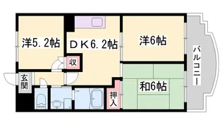 ロイヤルコーポ加古川【6階】の間取り