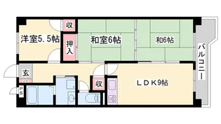 ロイヤルコーポ伊保【209号室】の間取り