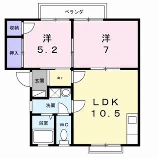 メゾンみやびA【203号室】の間取り