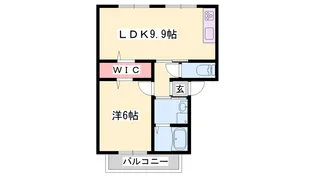 サンシティ米田【2階】の間取り