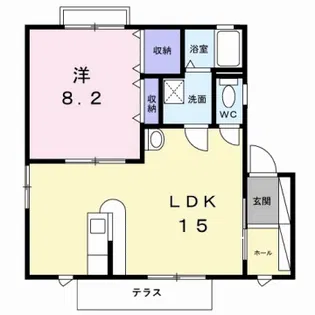 メゾンみやびB【2階】の間取り