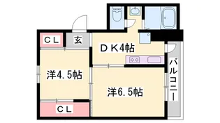 ヴィラナリー天神【2-408号室】の間取り