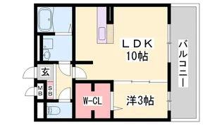 セジュール白浜 B棟【2階】の間取り