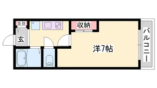 villa coco【203号室】の間取り