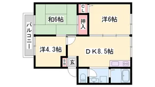 サンフォーレハイツA棟【102号室】の間取り