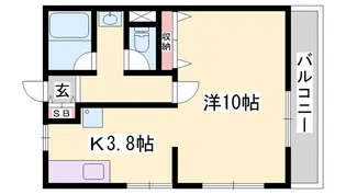 ハイツカリエンテ【1階】の間取り