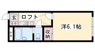 レオパレス馬田【106号室】の間取り
