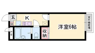 レオパレスモラ神屋【204号室】の間取り