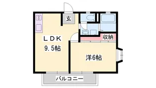 ハイツ田園【1階】の間取り