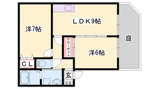 ハイツミウラ【1階】の間取り