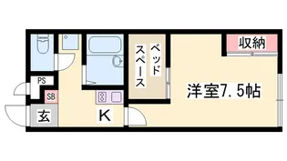 レオパレスウィッシュ【202号室】の間取り