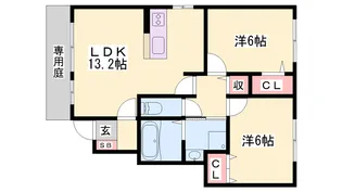 セジュール国分寺【1階】の間取り