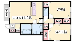 リュミエールm&y A棟【1階】の間取り