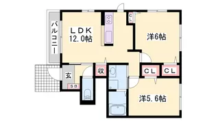 アンフィニ レーヴⅡ【1階】の間取り