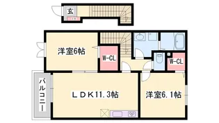 ノース カレントⅤ【2階】の間取り