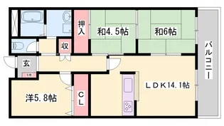 AG MEGA たつの【3階】の間取り