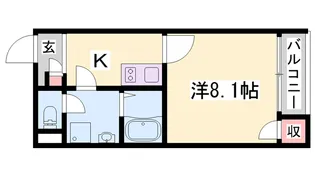 クレイノWINDS V【204号室】の間取り