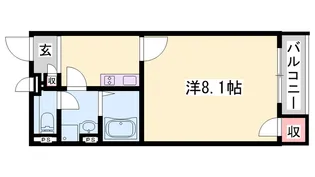 クレイノエコハウス華園【203号室】の間取り