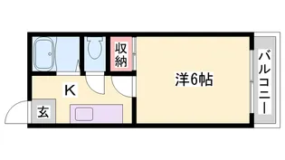 キューブM&M【201号室】の間取り