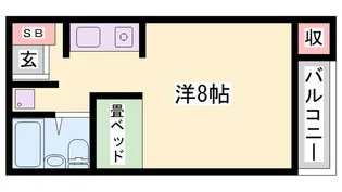 ジュネス新在家F【2階】の間取り