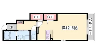 アーデント ブルⅠ【104号室】の間取り