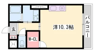 インタービレッジ下手野【5階】の間取り