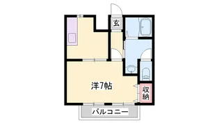 アルカディア幸【203号室】の間取り