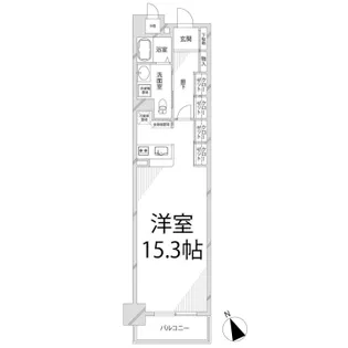 キャッスルコート西新町【206号室】の間取り