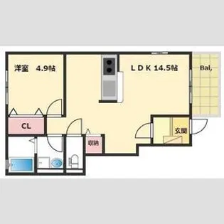 ハレワレア【1階】の間取り