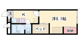 レオパレス相生【108号室】の間取り
